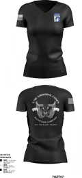 XVIII AIRBORNE CORPS RECEPTION COMPANY 60153280 Women's Short Sleeve V-neck Shirt - 1