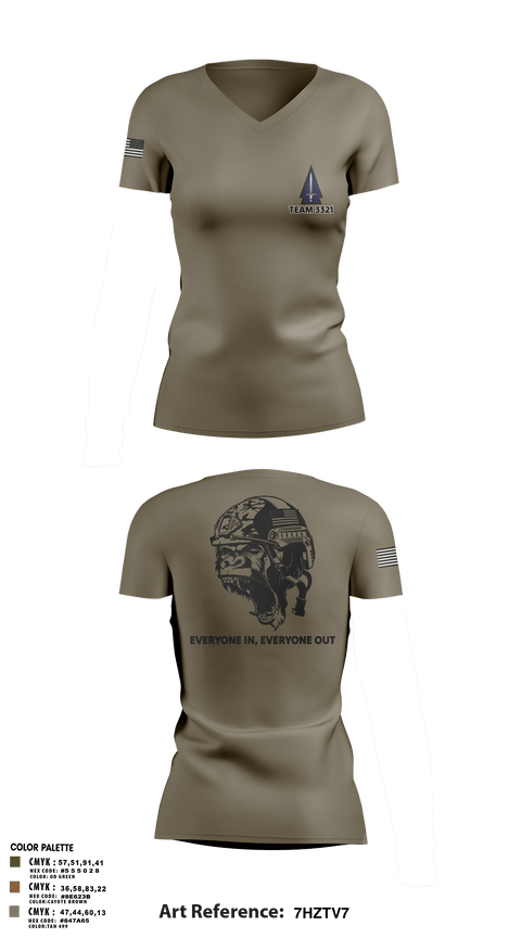 Women's Short Sleeve Vneck Shirt, 3rd SFAB, Army, Teamtime, Team time, sublimation, custom sports apparel, team uniforms, spirit wear, spiritwear, sports uniforms, custom shirts, team store, custom team store, fundraiser sports, apparel fundraiser