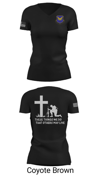 Women's Short Sleeve Vneck Shirt, , Air Force, Teamtime, Team time, sublimation, custom sports apparel, team uniforms, spirit wear, spiritwear, sports uniforms, custom shirts, team store, custom team store, fundraiser sports, apparel fundraiser