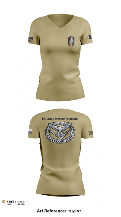 AREA 2, 12TH BN ARCG 57616910 Women's Short Sleeve V-neck Shirt - 5