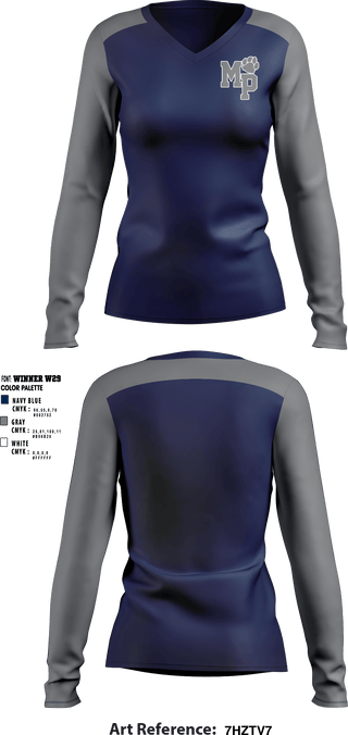 Women's Long Sleeve Vneck Shirt, Moss Point Athletics, Spirit Store, Teamtime, Team time, sublimation, custom sports apparel, team uniforms, spirit wear, spiritwear, sports uniforms, custom shirts, team store, custom team store, fundraiser sports, apparel fundraiser