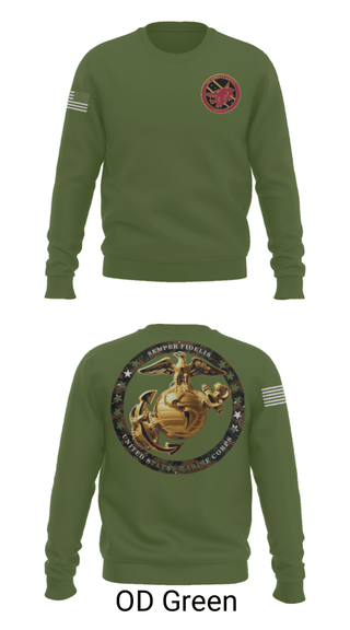 Crew Neck Sweatshirt, , Marines, Teamtime, Team time, sublimation, custom sports apparel, team uniforms, spirit wear, spiritwear, sports uniforms, custom shirts, team store, custom team store, fundraiser sports, apparel fundraiser