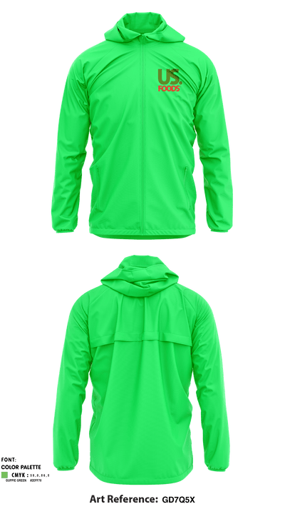 US Foods 70168664 Windbreaker - 1