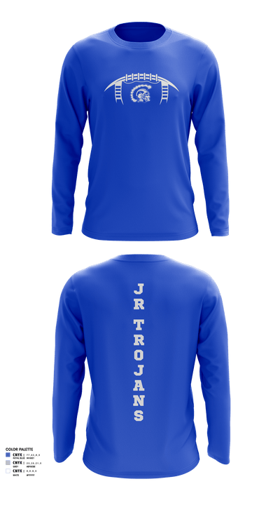 Orland Jr Trojans Football 79293862 Long Sleeve Performance Shirt - 7