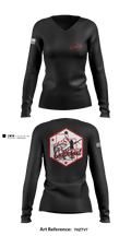 A Co. 2-211th GSAB 21328090 Women's Long Sleeve V-neck Shirt - 3