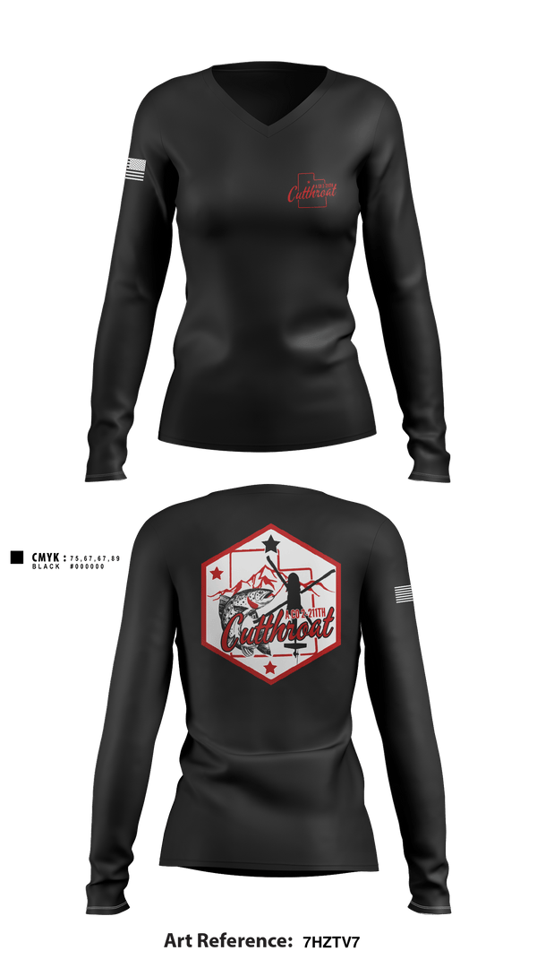 Women's Long Sleeve Vneck Shirt, , Army, Teamtime, Team time, sublimation, custom sports apparel, team uniforms, spirit wear, spiritwear, sports uniforms, custom shirts, team store, custom team store, fundraiser sports, apparel fundraiser