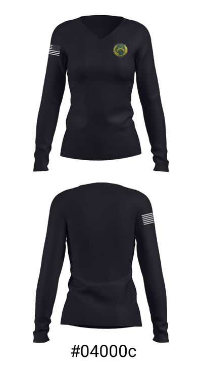 716th MP Bn 98183113 Women's Long Sleeve V-neck Shirt - 37