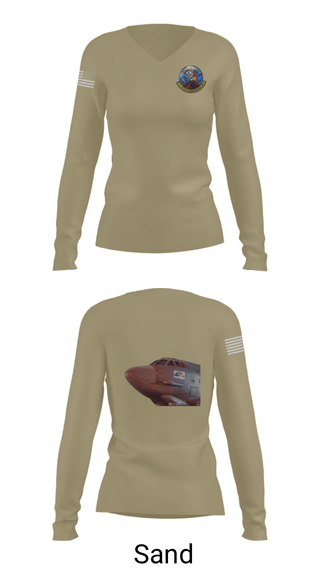 Women's Long Sleeve Vneck Shirt, , Air Force, Teamtime, Team time, sublimation, custom sports apparel, team uniforms, spirit wear, spiritwear, sports uniforms, custom shirts, team store, custom team store, fundraiser sports, apparel fundraiser