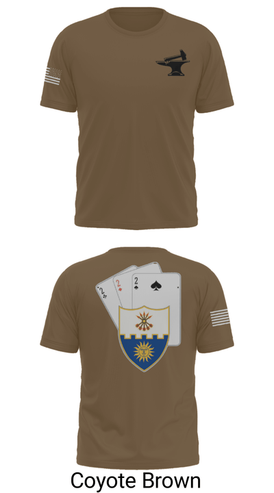Anvil company, 2-22 Infantry 69124042 Short Sleeve Performance Shirt - 32