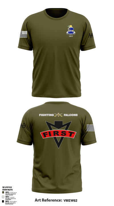 Fighting Falcons 2-39 IN 61217991 Short Sleeve Performance Shirt - 3
