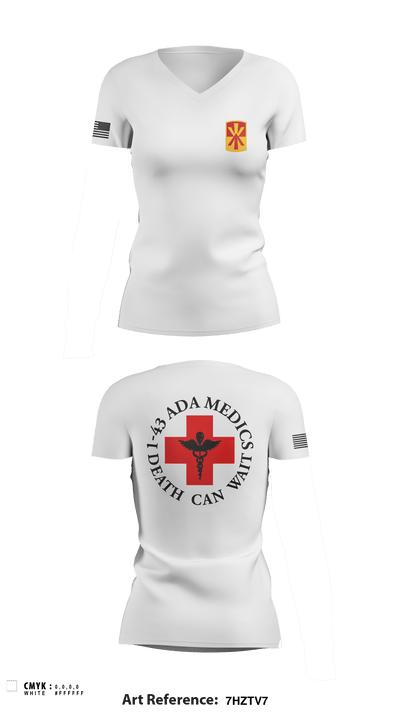 Medics, 1-43 ADA 28999239 Women's Short Sleeve V-neck Shirt - 5