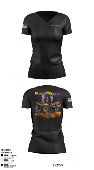 Women's Short Sleeve Vneck Shirt, , Army, Teamtime, Team time, sublimation, custom sports apparel, team uniforms, spirit wear, spiritwear, sports uniforms, custom shirts, team store, custom team store, fundraiser sports, apparel fundraiser