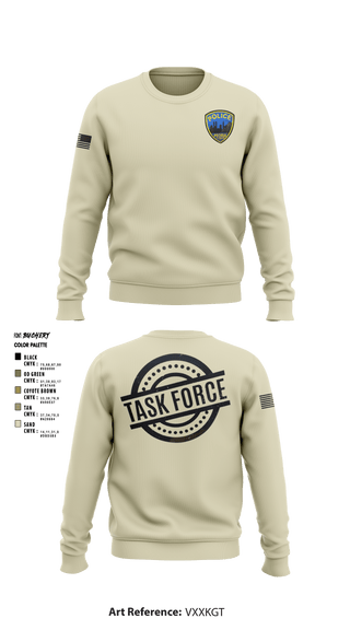Crew Neck Sweatshirt, , Police, Teamtime, Team time, sublimation, custom sports apparel, team uniforms, spirit wear, spiritwear, sports uniforms, custom shirts, team store, custom team store, fundraiser sports, apparel fundraiser