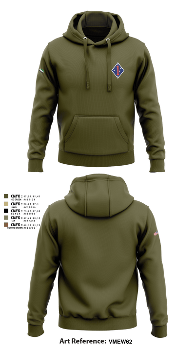 1 marine division fwd 62335436 Hoodie - 3