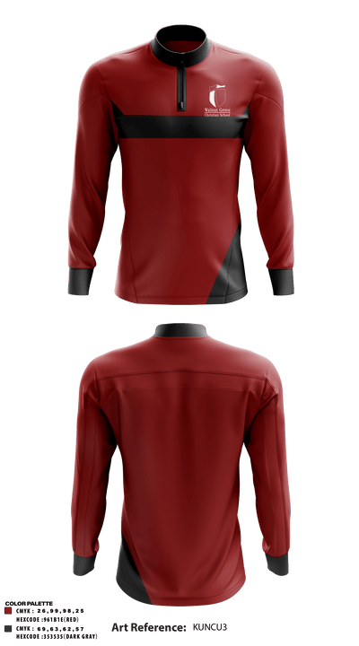 Walnut Grove Christian School 44391212 Quarter Zip Jacket - 3