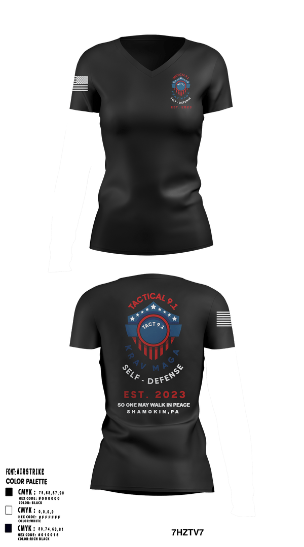 Women's Short Sleeve Vneck Shirt, Tactical 9.1 Krav Maga Self Defense, Wrestling, Teamtime, Team time, sublimation, custom sports apparel, team uniforms, spirit wear, spiritwear, sports uniforms, custom shirts, team store, custom team store, fundraiser sports, apparel fundraiser