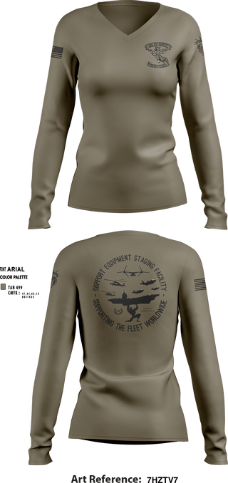 Women's Long Sleeve Vneck Shirt, , Navy, Teamtime, Team time, sublimation, custom sports apparel, team uniforms, spirit wear, spiritwear, sports uniforms, custom shirts, team store, custom team store, fundraiser sports, apparel fundraiser