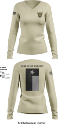 Alpha Company 4th Battalion 2nd Brigade 33999418 Women's Long Sleeve V-neck Shirt - 1