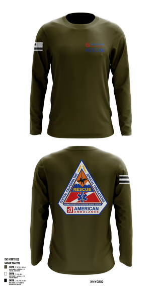 Long Sleeve Performance Shirt, American Ambulance Rescue, , Teamtime, Team time, sublimation, custom sports apparel, team uniforms, spirit wear, spiritwear, sports uniforms, custom shirts, team store, custom team store, fundraiser sports, apparel fundraiser