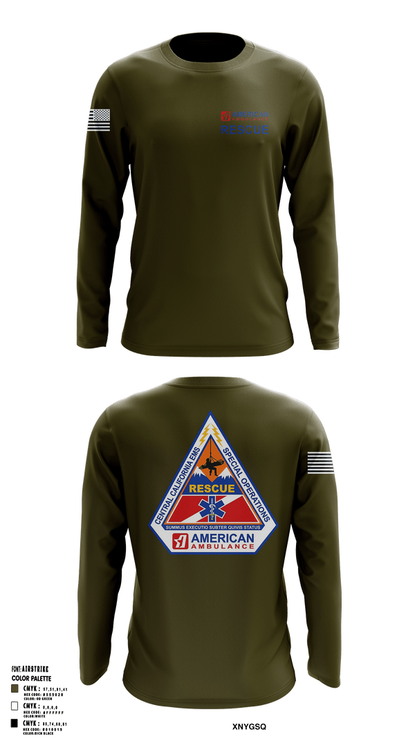 Long Sleeve Performance Shirt, American Ambulance Rescue, , Teamtime, Team time, sublimation, custom sports apparel, team uniforms, spirit wear, spiritwear, sports uniforms, custom shirts, team store, custom team store, fundraiser sports, apparel fundraiser