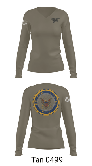 Women's Long Sleeve Vneck Shirt, , Navy, Teamtime, Team time, sublimation, custom sports apparel, team uniforms, spirit wear, spiritwear, sports uniforms, custom shirts, team store, custom team store, fundraiser sports, apparel fundraiser