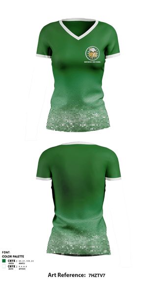 Women's Short Sleeve Vneck Shirt, Northridge High School, Spirit Store, Teamtime, Team time, sublimation, custom sports apparel, team uniforms, spirit wear, spiritwear, sports uniforms, custom shirts, team store, custom team store, fundraiser sports, apparel fundraiser