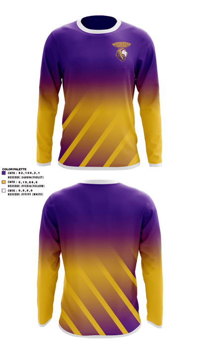 Woodcrest Christian School  Soccer 17464867 Long Sleeve Performance Shirt - 1