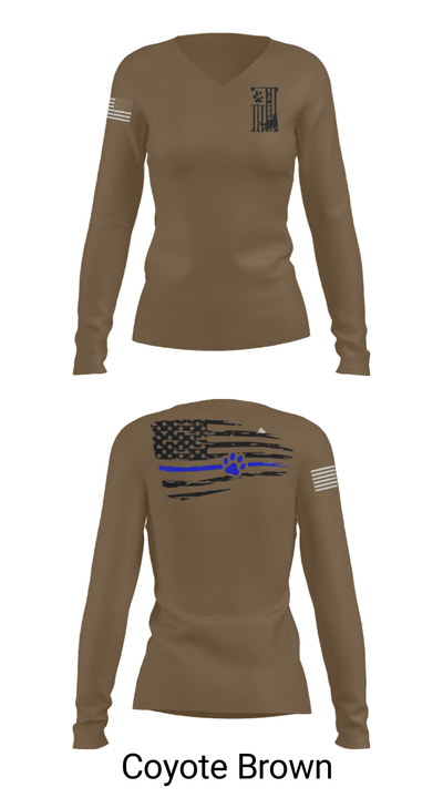 K-9 Crew 23249589 Women's Long Sleeve V-neck Shirt - 38