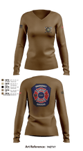 DOW 21954801 Women's Long Sleeve V-neck Shirt - 2