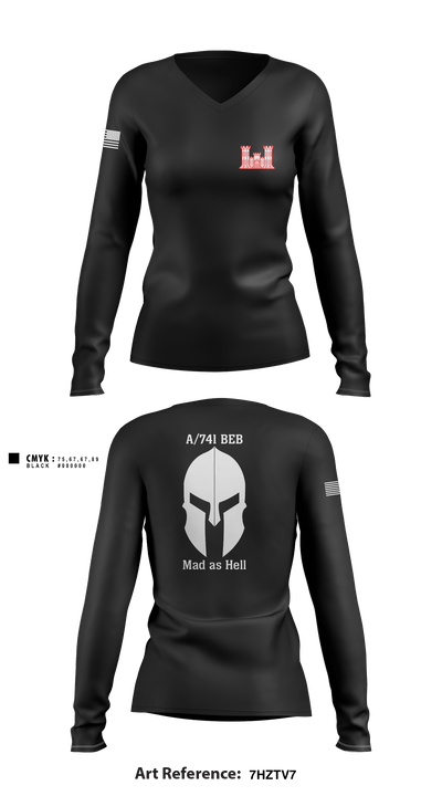 A/741 BEB 90383312 Women's Long Sleeve V-neck Shirt - 1