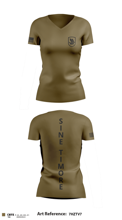 WAARNG MED DET 75803861 Women's Short Sleeve V-neck Shirt - 2
