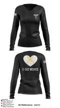 2-502IN Medical Platoon 90993317 Women's Long Sleeve V-neck Shirt - 1