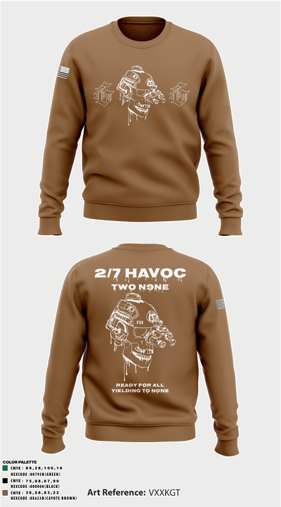 2/7 FOX CO 19169084 Crew Neck Sweatshirt - 54