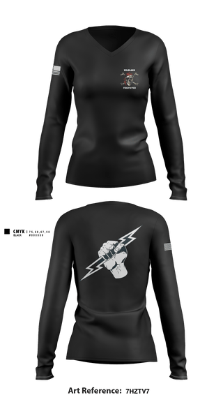 Women's Long Sleeve Vneck Shirt, Park Service, Fire Department, Teamtime, Team time, sublimation, custom sports apparel, team uniforms, spirit wear, spiritwear, sports uniforms, custom shirts, team store, custom team store, fundraiser sports, apparel fundraiser
