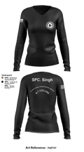 227TH ICTC 58487744 Women's Long Sleeve V-neck Shirt - 3