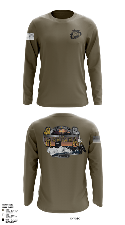 Uss Montana 88557361 Long Sleeve Performance Shirt - 1