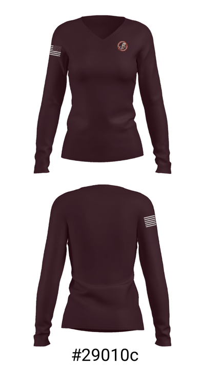 Battle Belugas 8055824 Women's Long Sleeve V-neck Shirt - 36