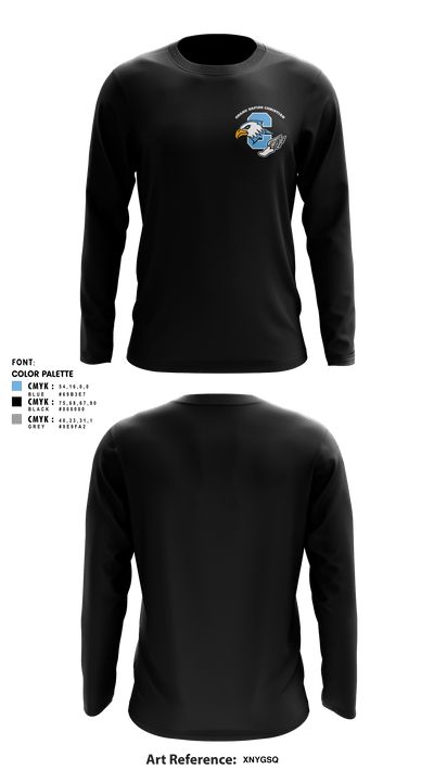 Grand Rapids Christian Eagles 66554595 Long Sleeve Performance Shirt - 6