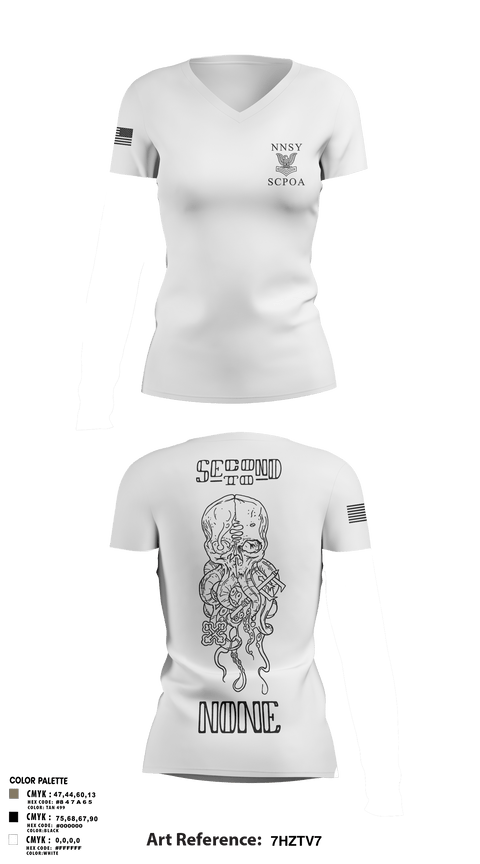 Women's Short Sleeve Vneck Shirt, NNSY SCPOA, Navy, Teamtime, Team time, sublimation, custom sports apparel, team uniforms, spirit wear, spiritwear, sports uniforms, custom shirts, team store, custom team store, fundraiser sports, apparel fundraiser