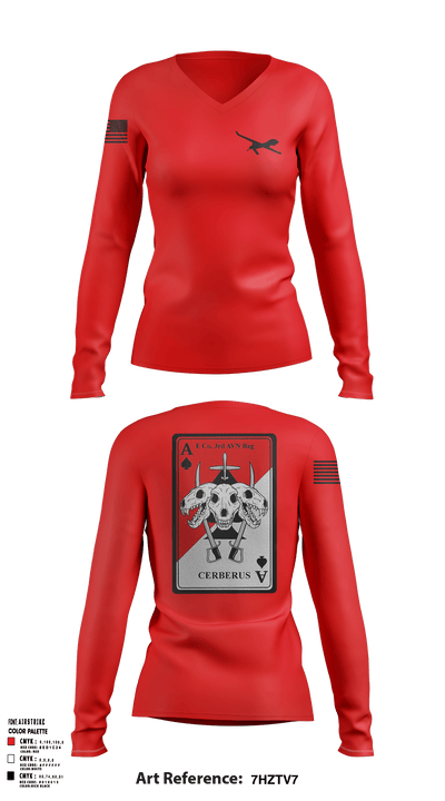 E.Co 3/CAB “Cerberus” 56288526 Women's Long Sleeve V-neck Shirt - 43