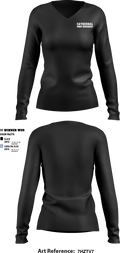 Cathedral Prep Seminary 26405407 Women's Long Sleeve V-neck Shirt - 2
