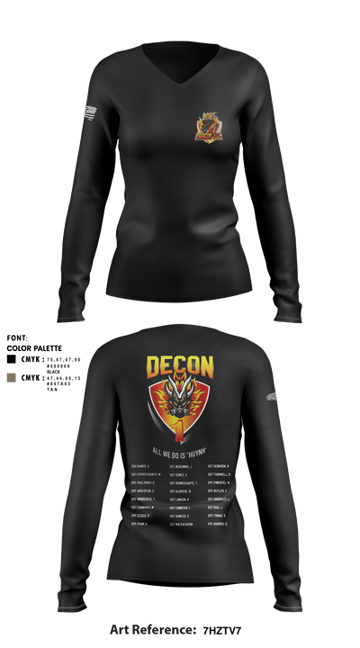 272 Chemical Decon 1 62690380 Women's Long Sleeve V-neck Shirt - 12