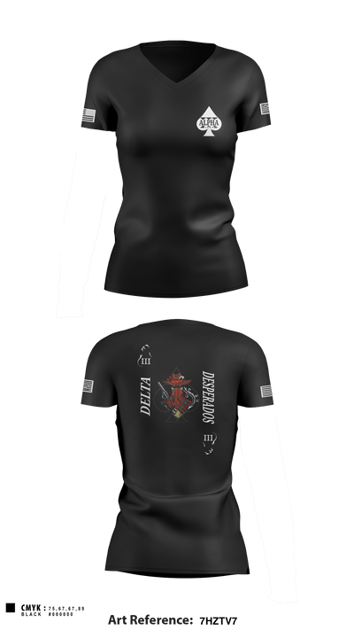 Desperados 35479259 Women's Short Sleeve V-neck Shirt - 2