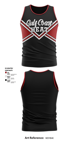 Tank Top, Gulf Coast Heat Cheer, Cheer, Teamtime, Team time, sublimation, custom sports apparel, team uniforms, spirit wear, spiritwear, sports uniforms, custom shirts, team store, custom team store, fundraiser sports, apparel fundraiser