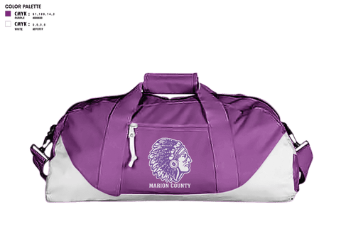 Duffle Bag, Marion County High School Basketball, Women's Basketball, Teamtime, Team time, sublimation, custom sports apparel, team uniforms, spirit wear, spiritwear, sports uniforms, custom shirts, team store, custom team store, fundraiser sports, apparel fundraiser