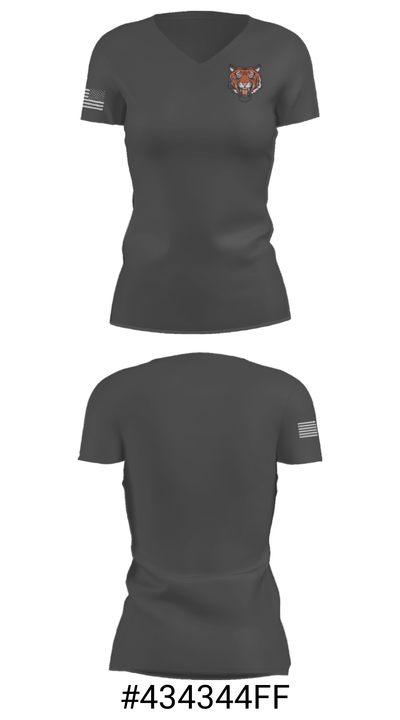 Wrightstown High School Golf 11425471 Women's Short Sleeve V-neck Shirt - 16
