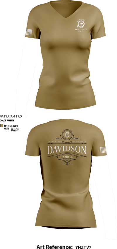 Davidson Forge 39779422 Women's Short Sleeve V-neck Shirt - 4