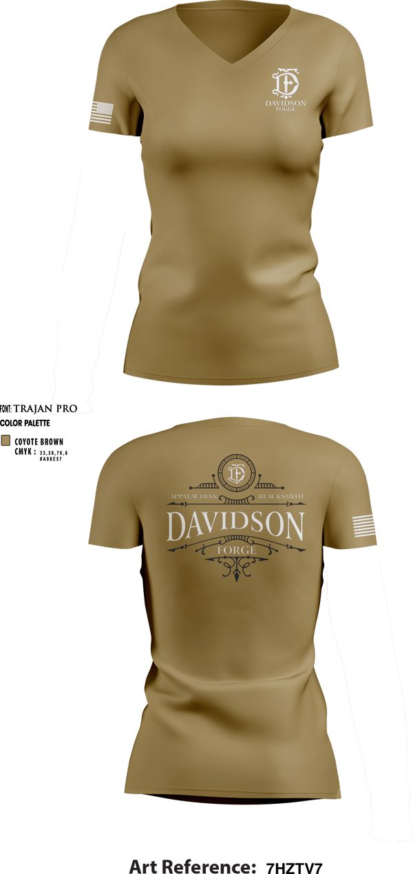 Women's Short Sleeve Vneck Shirt, Davidson Forge, , Teamtime, Team time, sublimation, custom sports apparel, team uniforms, spirit wear, spiritwear, sports uniforms, custom shirts, team store, custom team store, fundraiser sports, apparel fundraiser