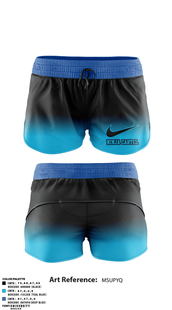 Track Shorts, Ninja Cartel, Tennis, Teamtime, Team time, sublimation, custom sports apparel, team uniforms, spirit wear, spiritwear, sports uniforms, custom shirts, team store, custom team store, fundraiser sports, apparel fundraiser
