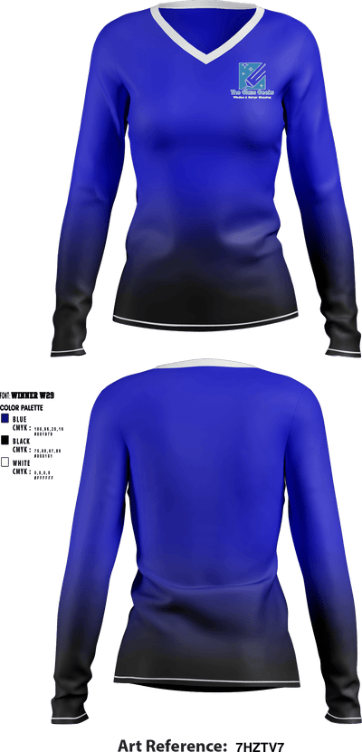 The Glass Geeks 54701173 Women's Long Sleeve V-neck Shirt - 1